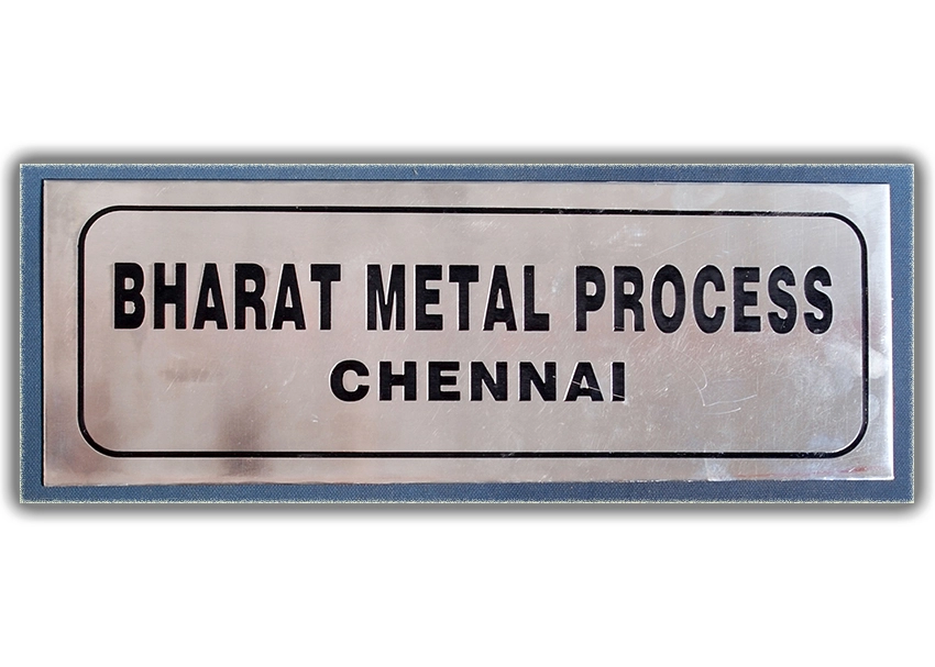 metal name plate